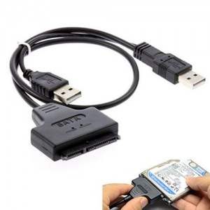 Adaptor SATA 7 + 22 Pin la USB 2.0 cu Cablu cu mufa pentru hard Laptop 2.5"